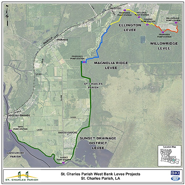 West Bank Levee Map