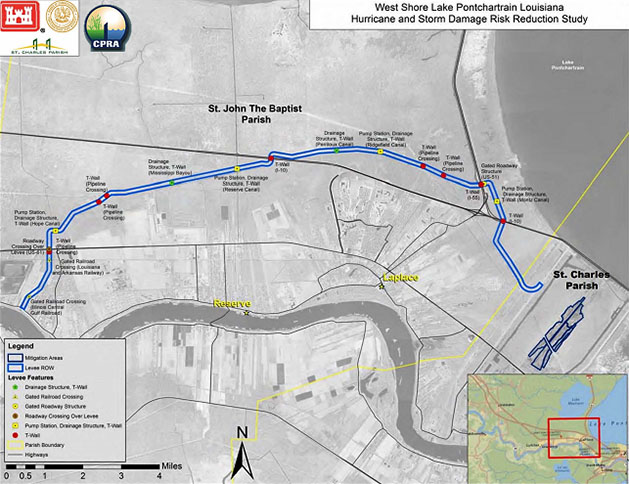 West Shore Levee Map